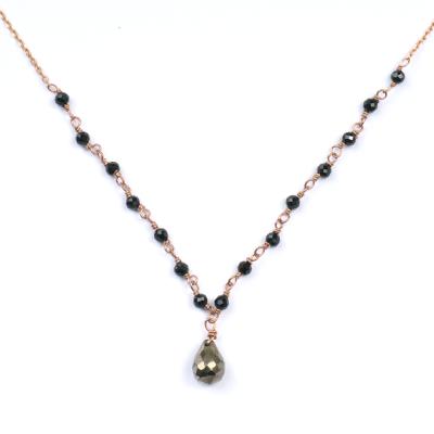 Collier Senzou Turn Goutte et Onyx