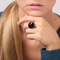 Bague Nature Bijoux Black Light onyx