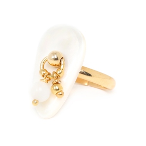 Bague Nature Bijoux Ivory Nacre à pampilles