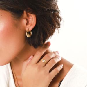 Boucles d'oreilles Franck Herval Céline petites créoles