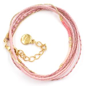 Bracelet By Garance Lila doré rose & fushia