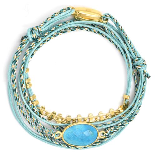 Bracelet By Garance Rita doré Turquoise