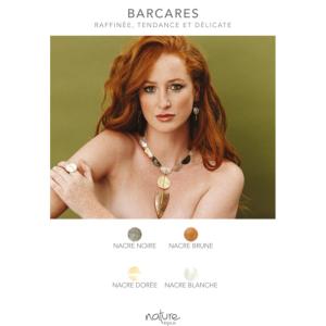 Boucles d'oreilles Nature Bijoux Barcares poussoir 3 batonnets