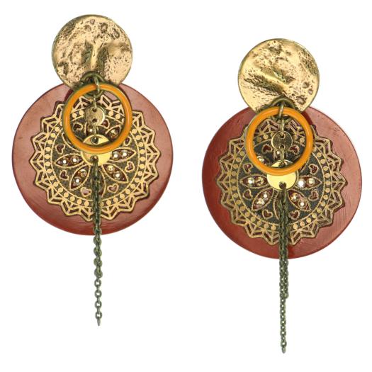 Boucles d'oreilles Franck Herval Valentina 2 disques