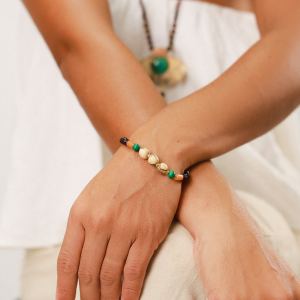 Bracelet Nature Bijoux Bergame 3 perles de Tamarinier