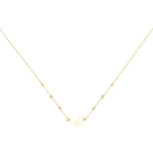 Collier ZAG Velasquez doré Trèfle de Nacre blanche