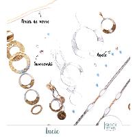 Boucles d'oreilles Franck Herval Lucie anneau tissé