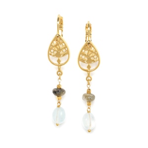 Boucles d'oreilles Franck Herval Barbara dormeuses pampilles