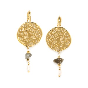 Boucles d'oreilles Franck Herval Barbara dormeuses rondes