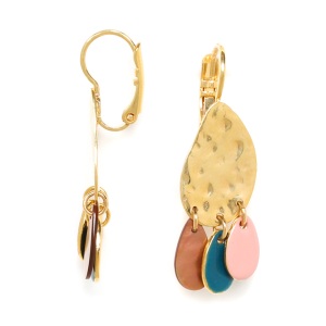 Boucles d'oreilles Franck Herval Eva dormeuses 3 pampilles