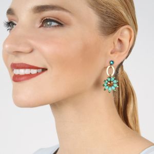 Boucles d'oreilles Konplott Daisy Riot blue