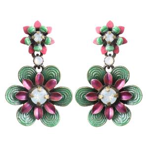 Boucles d'oreilles Konplott Mille Fleurs multicolores