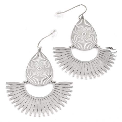 Boucles d'oreilles ZAG Himbas argentées