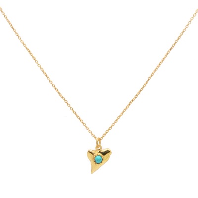 Collier LuckyTeam Dent de requin et Turquoise