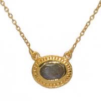 Collier LuckyTeam pendentif Labradorite ovale