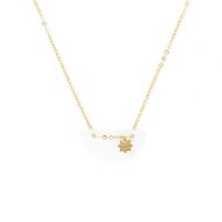 Collier ZAG Jade blanche demi-lune