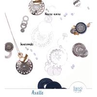 Boucles d'oreilles Franck Herval Axelle dormeuses multi disques