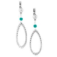 Boucles d'oreilles Shabada Timeless petit anneau turquoise