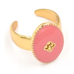 Bague By Garance June dore mail corail rose