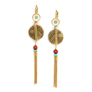 Boucles d'oreilles Franck Herval Mady dormeuses pompon