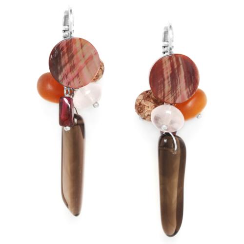 Boucles d'oreilles Nature Bijoux Talisman petite grappe