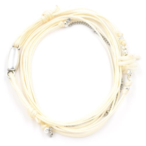 Bracelet By Garance Naia argent blanc cass