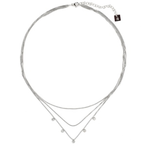 Collier ZAG Bellucci argenté & Cristaux de Zirconium