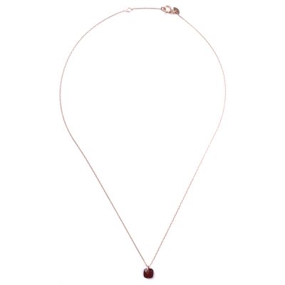 Collier Senzou New Brio Or rose et Grenat 