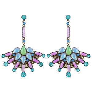 Boucles d'oreilles Konplott Geisha blue green purple