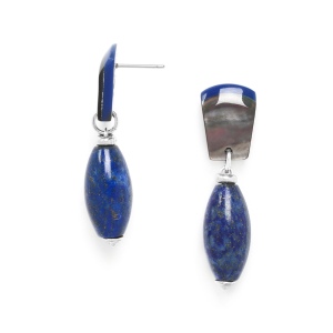 Boucles d'oreilles Nature Bijoux Abyss olive de Lapis-Lazuli