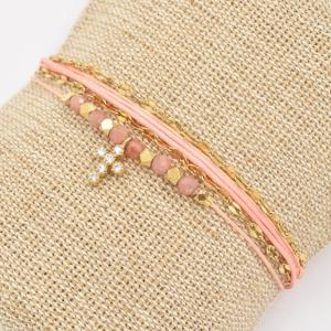 Bracelet By Garance Mariz doré saumon Quartz Goyave