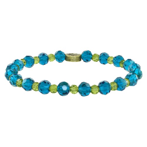 Bracelet Konplott extensible Bead Snake Jelly bleu vert