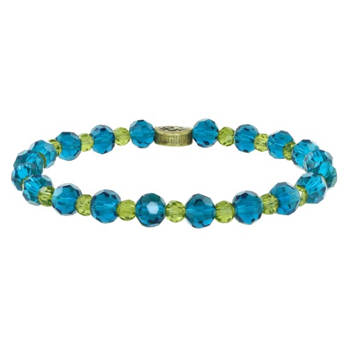 Bracelet Konplott extensible Bead Snake Jelly bleu vert