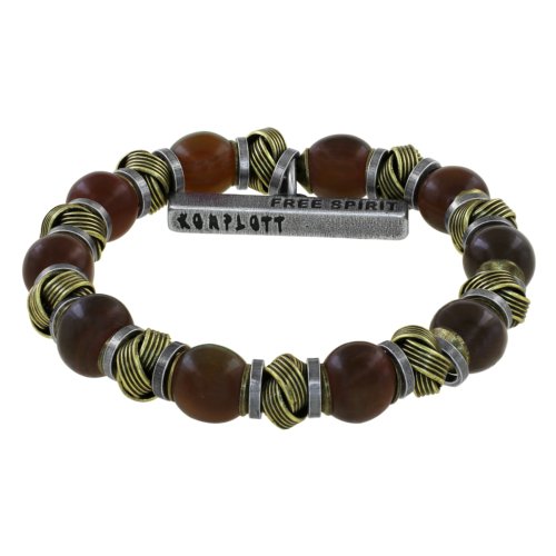 Bracelet Konplott extensible Free Spirit marron small