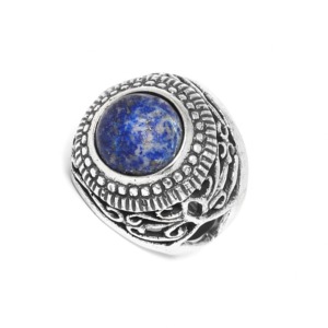 Bague Nature Bijoux Samarcande Lapis chevalière T58