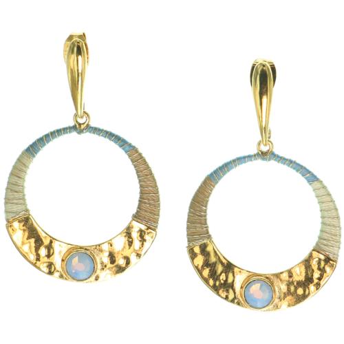 Boucles d'oreilles Franck Herval Lucie anneau tiss