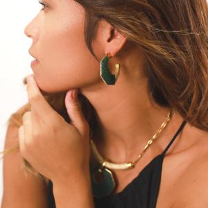 Boucles d'oreilles Nature Bijoux Oxford Créoles facettes