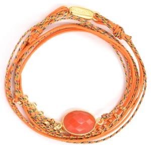 Bracelet By Garance Rita doré orange Agate orange
