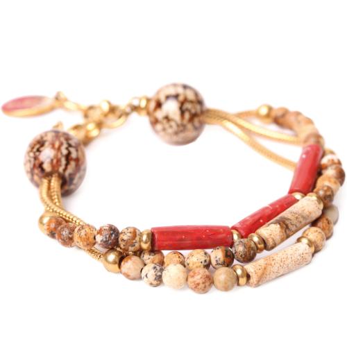 Bracelet Nature Bijoux Cappuccino 3 rangs