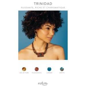 Collier Nature Bijoux Trinidad pendentif Oeil de Tigre