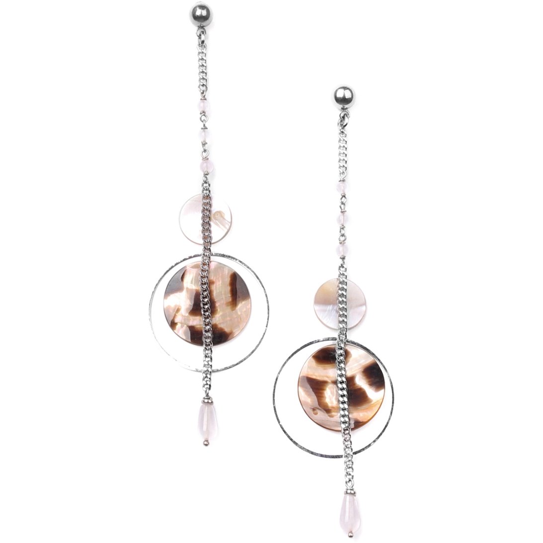 Boucles d'oreilles Nature Bijoux La Luna chaine & goutte