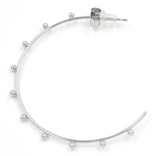 Boucles d'oreilles ZAG argentées Créoles 10 perles