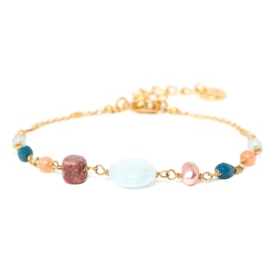 Bracelet Franck Herval Eva fermoir mousqueton mini perles