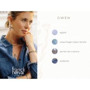 Bracelet Franck Herval Gwen multipampilles bleu