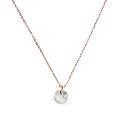 Collier Senzou New Brio Or rose et Calcédoine 