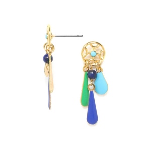 Boucles d'oreilles Franck Herval Ariane poussoir & pampilles