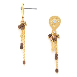Boucles d'oreilles Franck Herval Vanille poussoir multipampilles