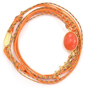 Bracelet By Garance Rita doré orange Agate orange