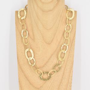 Collier ZAG Rudy gros anneaux dorés 