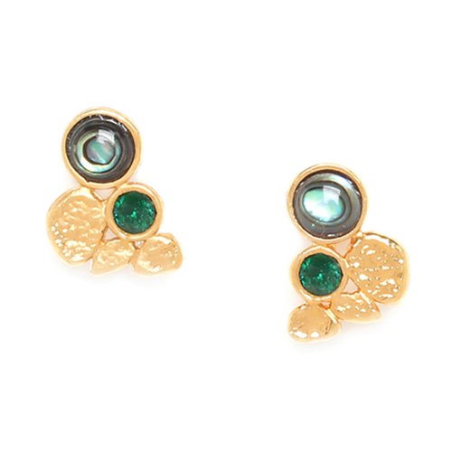 Boucles d'oreilles Franck Herval Becky puces Abalone